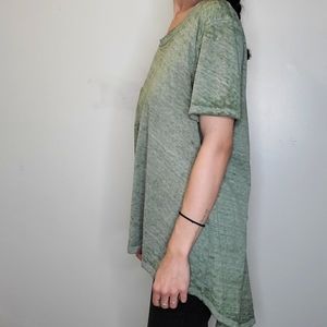 Project Social T shirt short sleeve distress green